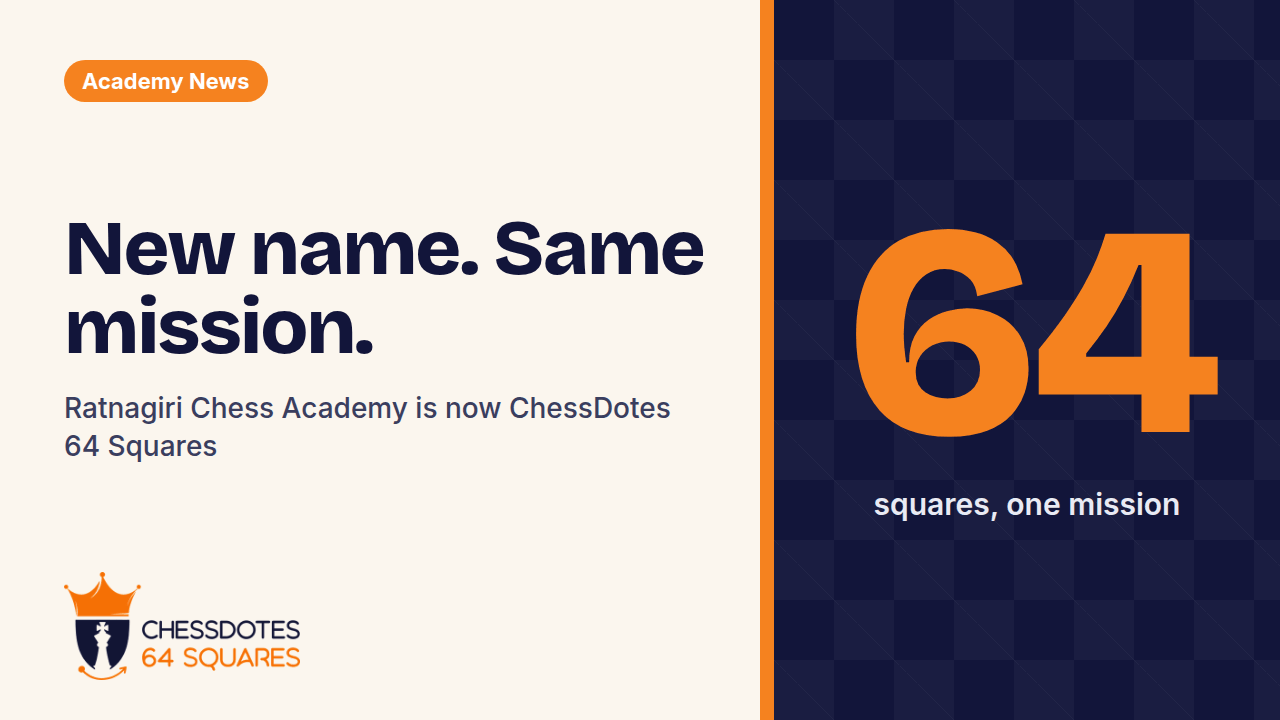 New name, same mission: Ratnagiri Chess Academy is now ChessDotes 64 Squares